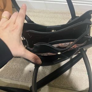 Black and gold crossbody bag